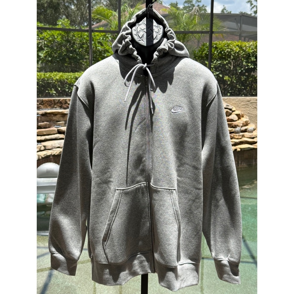 Nike Men's Sportswear Club Fleece Full Zip Hoodie FN3861-063 XXL